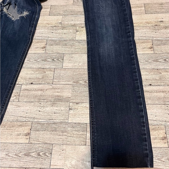 Hollister Social Stretch Distressed Women Jeans Size 1 Slim Dark Blue Skinny - Picture 4 of 10